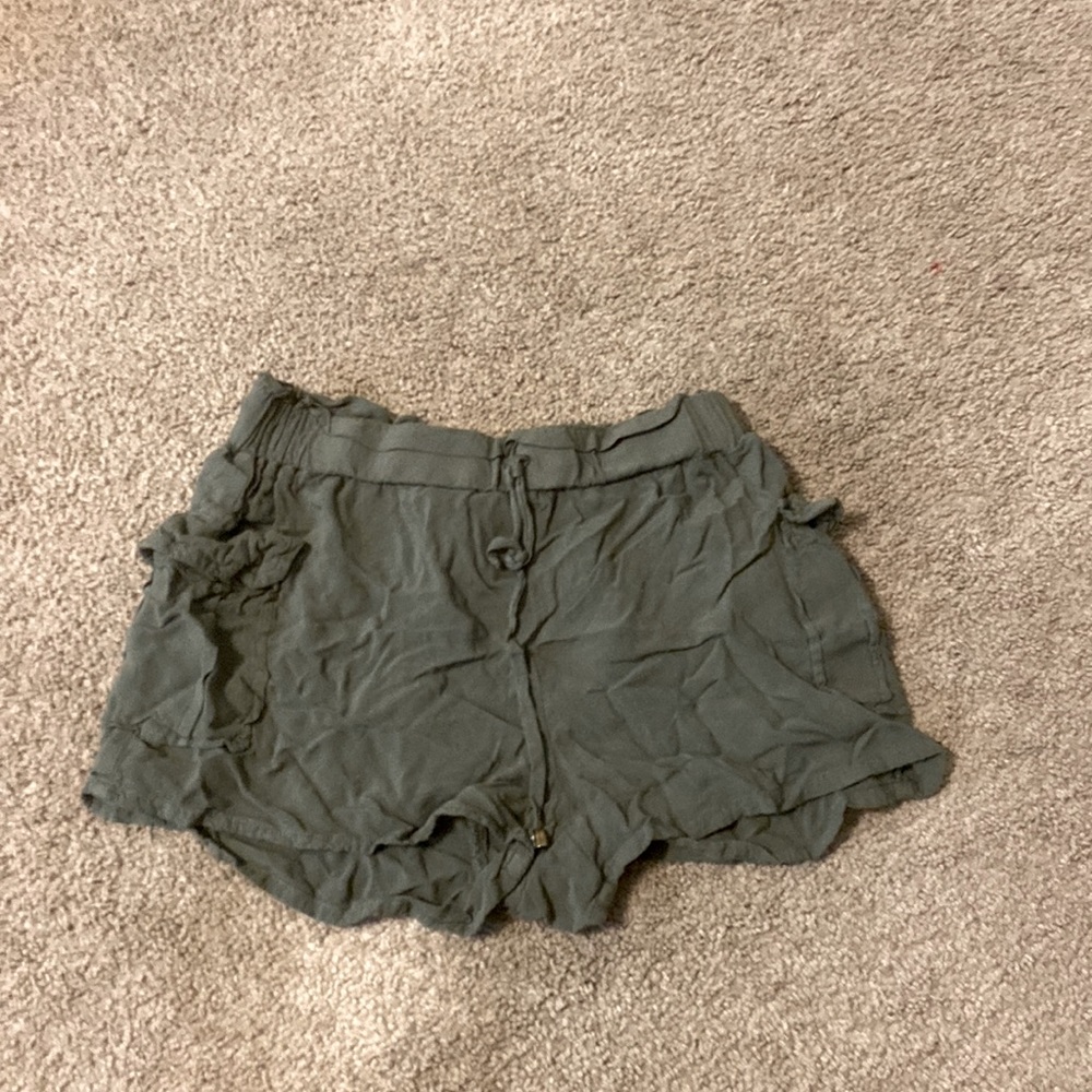 Cute green shorts for teen/kid. They get wrinkled fast but are cute on.